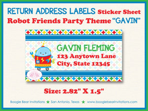 Robot Photo Birthday Party Invitation Boy Girl Space Ship Electric Nuts Bolt Boogie Bear Invitations Gavin Theme Paperless Printable Printed