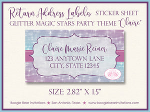 Ombré Glowing Stars Party Invitation Birthday Sweet 16 1st Winter Girl Pink Boogie Bear Invitations Claire Theme Paperless Printable Printed