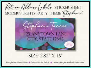 Retro Dance Birthday Party Invitation Lights Ombre Girl Disco Ball Glow Boogie Bear Invitations Stephanie Theme Paperless Printable Printed