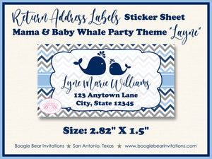 Navy Light Blue Whale Baby Shower Invitation Boy Grey Pool Party Swimming Boogie Bear Invitations Layne Theme Paperless Printable Printed