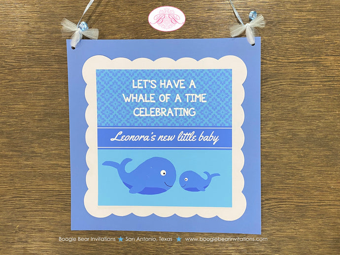 Blue Whale Baby Shower Invitation Boy Ocean Fish Swimming Swim Pool Pa –  Boogie Bear Invitations