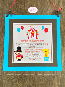 Circus Birthday Party Door Banner Happy Animals Girl Boy Big Top Greatest Show Earth Showman 3 Ring Boogie Bear Invitations Matthew Theme