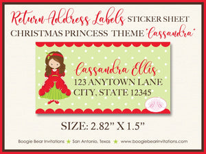 Princess Christmas Birthday Party Invitation Photo Girl Royal Winter Boogie Bear Invitations Cassandra Theme Paperless Printable Printed