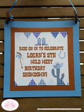 Load image into Gallery viewer, Western Cowboy Birthday Party Package Horse Boots Boy Hat Wild West Country Horse Wild West Boots Boy Boogie Bear Invitations Logan Theme