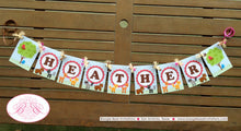 Load image into Gallery viewer, Woodland Animals Birthday Party Banner Creatures Forest Spring Girl 1st 2nd 3rd 4th 5th 6th 7th 8th Boogie Bear Invitations Heather Theme