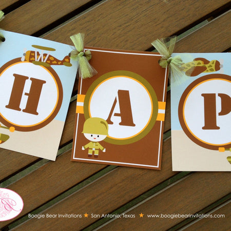 Military Happy Birthday Party Banner Camo Tank Boy Girl Army Navy Marines Air Force 1st 2nd 3rd 4th Boogie Bear Invitations Patrick Theme