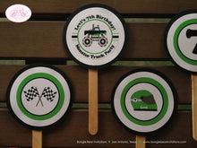Load image into Gallery viewer, Monster Truck Birthday Cupcake Toppers Party Set Jam Green Girl Boy Demo Crash Arena Smash Up Show Race Boogie Bear Invitations Levi Theme