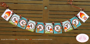 Red Riding Hood Party Name Banner Birthday Big Bad Wolf Girl Little Basket Forest Woodland Animals Boogie Bear Invitations Scarlett Theme