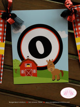 Load image into Gallery viewer, Farm Animals Birthday Party Banner Name Petting Zoo Cow Horse Barn Girl Boy 1st 2nd 3rd 4th 5th 6th 7th Boogie Bear Invitations Peyton Theme