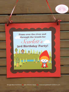 Red Riding Hood Birthday Party Package Forest Big Bad Wolf Door Happy Banner Cupcake Toppers Favor Boogie Bear Invitations Scarlett Theme