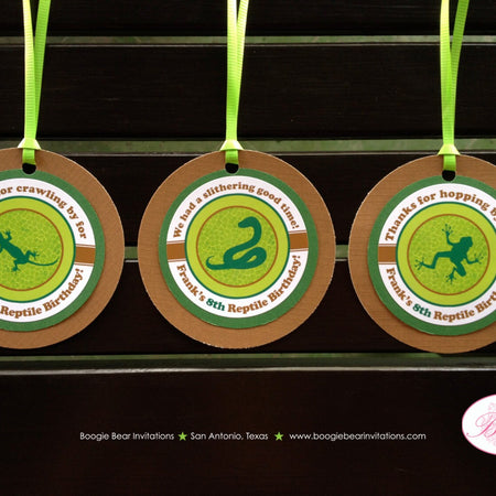 Reptile Snake Birthday Party Favor Tags Frog Lizard Snake Boy Girl Amazon Jungle Rain Forest Wild Zoo Boogie Bear Invitations Frank Theme