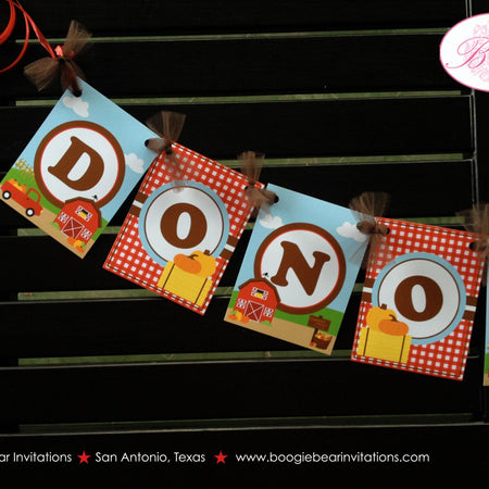 Fall Farm Pumpkin Birthday Party Banner Harvest Small Name Age Red Barn Girl Boy Truck Country Ranch Boogie Bear Invitations Donovan Theme
