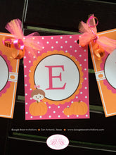 Load image into Gallery viewer, Pink Pumpkin Birthday Party Name Age Banner Hay Ride Corn Maze Small Girl Barn Farm Fall 1st 2nd 3rd 4th Boogie Bear Invitations Chloe Theme