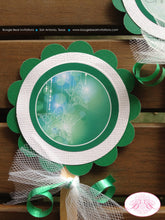 Load image into Gallery viewer, Christmas Star Ornament Cupcake Toppers North Star Glow Ombré Holiday Party Green Glowing Winter Set Boogie Bear Invitations Erickson Theme