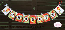 Load image into Gallery viewer, Frog Duck Spring Birthday Party Banner Name Garden Grow Red Wagon Green Boy Girl 1st 2nd 3rd 4th 5th Boogie Bear Invitations Charlie Theme