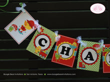 Load image into Gallery viewer, Frog Duck Spring Birthday Party Banner Name Garden Grow Red Wagon Green Boy Girl 1st 2nd 3rd 4th 5th Boogie Bear Invitations Charlie Theme