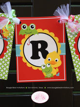 Load image into Gallery viewer, Frog Duck Spring Birthday Party Banner Name Garden Grow Red Wagon Green Boy Girl 1st 2nd 3rd 4th 5th Boogie Bear Invitations Charlie Theme