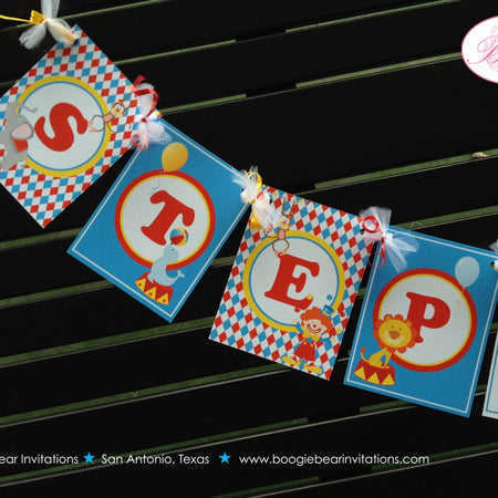 Circus Animals Birthday Party Banner Happy Step Right Up Lion Big Top Showman 3 Ring Carnival Boy Girl Boogie Bear Invitations Oscar Theme