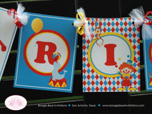 Load image into Gallery viewer, Circus Animals Birthday Party Banner Happy Step Right Up Lion Big Top Showman 3 Ring Carnival Boy Girl Boogie Bear Invitations Oscar Theme