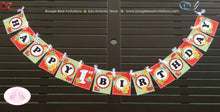 Load image into Gallery viewer, Frog Duck Happy Birthday Party Banner Spring Flower Garden Gardening Grow Kid Red Wagon Green Boy Girl Boogie Bear Invitations Charlie Theme