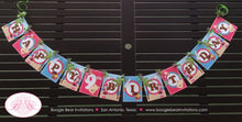Load image into Gallery viewer, Pink Pirate Happy Birthday Party Banner Girl Ocean Tropical Girl Island Beach Buried Treasure Hunt Boogie Bear Invitations Angelica Theme
