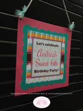 Load image into Gallery viewer, Pink Popsicle Happy Birthday Door Banner Ice Cream Summer Girl Sweet Orange Pop Frozen Celebrate Retro Boogie Bear Invitations Andrea Theme