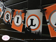 Load image into Gallery viewer, ATV 4 Wheel Birthday Party Name Banner Racing Orange Boy Girl 1st 2nd 3rd 4th 5th 6th 7th 8th 9th 10th Boogie Bear Invitations Silas Theme