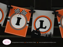 Load image into Gallery viewer, ATV 4 Wheel Birthday Party Name Banner Racing Orange Boy Girl 1st 2nd 3rd 4th 5th 6th 7th 8th 9th 10th Boogie Bear Invitations Silas Theme