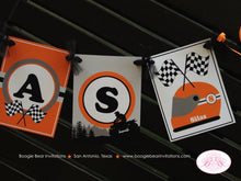 Load image into Gallery viewer, ATV 4 Wheel Birthday Party Name Banner Racing Orange Boy Girl 1st 2nd 3rd 4th 5th 6th 7th 8th 9th 10th Boogie Bear Invitations Silas Theme