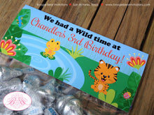 Load image into Gallery viewer, Rainforest Birthday Party Treat Bag Toppers Folded Favor Amazon Rain Forest Jungle Frog Toad Boy Girl Boogie Bear Invitations Chandler Theme