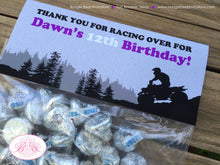 Load image into Gallery viewer, Purple ATV Birthday Party Treat Bag Toppers Folded Favor All Terrain Vehicle Quad 4 Wheeler Racing Race Boogie Bear Invitations Dawn Theme