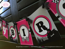 Load image into Gallery viewer, ATV Happy Birthday Party Banner Racing Teen Adult Trail Pink Black Girl 1st 6th 7th 8th 9th 10th Age Boogie Bear Invitations Angela Theme