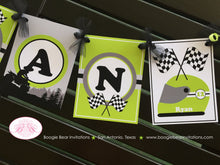 Load image into Gallery viewer, ATV 4 Wheel Birthday Party Name Banner Racing Green Boy Girl 1st 4th 5th 6th 7th 8th 9th 10th 11th 12th Boogie Bear Invitations Ryan Theme