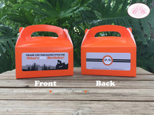 Load image into Gallery viewer, ATV Birthday Party Treat Boxes Favor Tags Bag Orange Black All Terrain Vehicle Quad 4 Wheeler Racing Box Boogie Bear Invitations Silas Theme