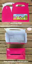 Load image into Gallery viewer, Pink Farm Animals Party Treat Boxes Favor Tags Bag Birthday Girl Barn Animals Petting Zoo Horse Cow Boogie Bear Invitations Shirley Theme