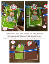 Load image into Gallery viewer, Lake Party Photo Timeline Banner Happy 1st Birthday Red Blue Green Brown River 1st 2nd 3rd 4th 5th 6th Boogie Bear Invitations Jamie Theme