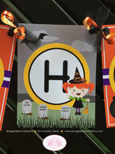 Load image into Gallery viewer, Halloween Happy Birthday Party Banner Graveyard Girl Boy Haunted House Black Cat Bat Cemetery Spooky Boogie Bear Invitations Raven Lee Theme
