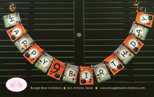 Load image into Gallery viewer, Halloween Happy Birthday Party Banner Graveyard Girl Boy Haunted House Black Cat Bat Cemetery Spooky Boogie Bear Invitations Raven Lee Theme