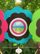 Load image into Gallery viewer, Pink Pirate Birthday Party Centerpiece Set Island Parrot Ocean Beach Swim Swimming Ship Boat Treasure Boogie Bear Invitations Angelica Theme