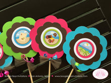 Load image into Gallery viewer, Pink Pirate Birthday Party Centerpiece Set Island Parrot Ocean Beach Swim Swimming Ship Boat Treasure Boogie Bear Invitations Angelica Theme