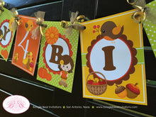 Load image into Gallery viewer, Autumn Harvest Happy Birthday Banner Girl Party Fall Forest Pumpkin Bird Girl Farm Barn Country Forest Boogie Bear Invitations Georgia Theme