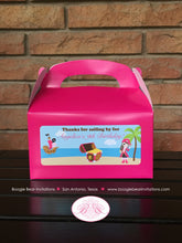 Load image into Gallery viewer, Pink Pirate Girl Birthday Party Treat Boxes Favor Tags Ship Island Tropical Ocean Beach Sea Swimming Boogie Bear Invitations Angelica Theme
