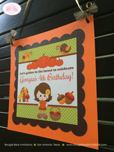 Load image into Gallery viewer, Autumn Harvest Girl Birthday Door Banner Party Fall Pumpkin Woodland Thanksgiving Farm Barn Country Boogie Bear Invitations Georgia Theme