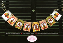 Load image into Gallery viewer, Little Turkey Birthday Name Banner Fall Party Wagon Pumpkin Bird Gobble Girl Boy 1st 2nd 3rd 4th 5th Boogie Bear Invitations Jayden Theme