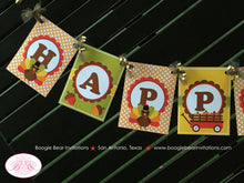 Load image into Gallery viewer, Little Turkey Happy Birthday Banner Party Fall Thanksgiving Pumpkin Girl Boy 1st 2nd 3rd 4th 5th 6th Boogie Bear Invitations Jayden Theme