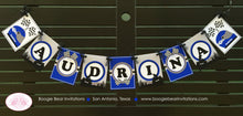 Load image into Gallery viewer, ATV 4 Wheel Birthday Party Name Banner Racing Blue Boy Girl All Terrain Vehicle Quad 4 Wheeler Racing Boogie Bear Invitations Audrina Theme