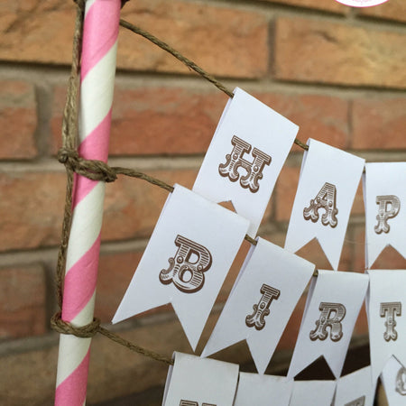 Pink Cowgirl Cake Pennant Banner Topper Farm Birthday Party Mini Western Country Barn Cow Horse Girl Kid Boogie Bear Invitations Julie Theme