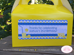 Blue Lemonade Party Treat Boxes Favor Tags Bag Birthday Box Yellow Chevron Boy Sweet Lemon Slice Drink Boogie Bear Invitations Joshua Theme