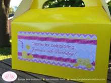 Load image into Gallery viewer, Pink Lemonade Party Treat Boxes Favor Tags Bag Birthday Box Yellow Chevron Girl Sweet Lemon Slice Drink Boogie Bear Invitations Janine Theme