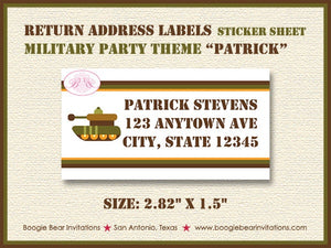 Military Boy Birthday Party Invitation Photo Army Marine Soldier Drafted Boogie Bear Invitations Patrick Theme Paperless Printable Printed